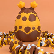 Bee Blossom Mini Dragon & Egg, Articulated 3D Printed Fantasy Dragon, Cute Collectible Dragon Gift, Desk Decor, Dragon Lover Gift