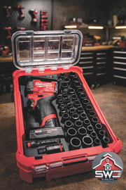 Packout Insert Organizer Compatible with Milwaukee 48-22-8435 for M12 Stubby 3/8 Impact Wrench and 43PC Socket Set