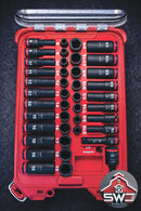 Milwaukee Packout Insert Compatible with 3/8 in 43PC Impact Socket Set for Compact Organizer 48-22-8436