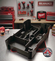 Milwaukee Packout Insert Compatible with M12 Gen 2 Impact Wrench Ratchet and Batteries for Compact Organizer 48-22-8435