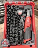 Milwaukee Packout Insert Compatible with M12 FUEL 3/8 in High Speed Ratchet 2567-20, 43PC Socket Set, and Accessories