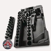 Milwaukee Packout Insert Compatible with M12 FUEL 3/8 in Ratchet 2557-20, 43PC Socket Set, and Accessories