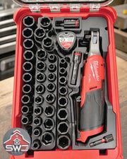 Milwaukee Packout Insert Compatible with M12 FUEL 3/8 in Ratchet 2557-20, 43PC Socket Set, and Accessories