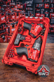 Milwaukee Packout Insert Compatible with 1/2 in Hammer Drill, 1/4 in Impact Driver, and Accessories for Tool Case 48-22-8435