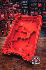 Milwaukee Packout Insert Compatible with 1/2 in Hammer Drill, 1/4 in Impact Driver, and Accessories for Tool Case 48-22-8435