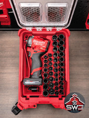 Packout Insert Organizer Compatible with Milwaukee 48-22-8435 for M12 Stubby 1/2 Impact Wrench 2563-20 and 43PC Socket Set