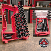 Packout Insert Organizer Compatible with Milwaukee 48-22-8435 for M12 Stubby 1/2 Impact Wrench 2563-20 and 43PC Socket Set
