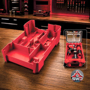Milwaukee Packout Insert Compatible with M12 Gen 2 Impact Wrench Ratchet and Batteries for Compact Organizer 48-22-8435