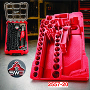 Milwaukee Packout Insert Compatible with M12 FUEL 3/8 in Ratchet 2557-20, 43PC Socket Set, and Accessories