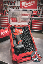 Packout Insert Organizer Compatible with Milwaukee 48-22-8435 for M12 Stubby 3/8 Impact Wrench and 43PC Socket Set