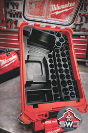 Packout Insert Organizer Compatible with Milwaukee 48-22-8435 for M12 Stubby 3/8 Impact Wrench and 43PC Socket Set