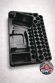 Packout Insert Organizer Compatible with Milwaukee 48-22-8435 for M12 Stubby 3/8 Impact Wrench and 43PC Socket Set
