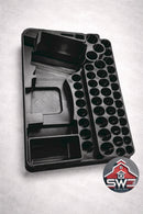Packout Insert Organizer Compatible with Milwaukee 48-22-8435 for M12 Stubby 3/8 Impact Wrench and 43PC Socket Set