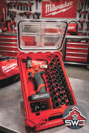 Packout Insert Organizer Compatible with Milwaukee 48-22-8435 for M12 Stubby 3/8 Impact Wrench and 43PC Socket Set