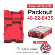Packout Laser Insert Organizer Compatible with Milwaukee 48-22-8435 for Laser Line 3622-20 and Laser Distance Meter 48-22-9803