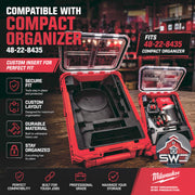Milwaukee Packout Insert Compatible with M18 FUEL Compact Router for Tool Case 48-22-8435