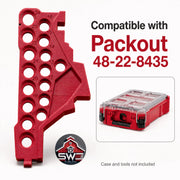 Insert Organizer Compatible with Milwaukee Packout 8435 for M18 Impact Wrench and 1/2 in 16PC Socket Set