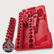 Milwaukee Packout Insert Compatible with M12 FUEL 3/8 in Ratchet 2557-20, 43PC Socket Set, and Accessories