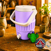 12oz Can Cooler with Straw Lid, Handle & Cactus Can Opener Charm
