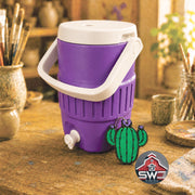 12oz Can Cooler with Straw Lid, Handle & Cactus Can Opener Charm