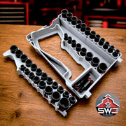Packout Insert Organizer Compatible with Milwaukee 48-22-8435 for M12 Stubby 1/2 Impact Wrench 2563-20 and 43PC Socket Set