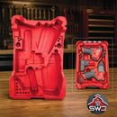 Milwaukee Packout Insert Compatible with 1/2 in Hammer Drill, 1/4 in Impact Driver, and Accessories for Tool Case 48-22-8435