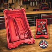 Milwaukee Packout Insert Compatible with M12 Gen 3 Drill, Batteries, and Accessories for Compact Organizer 48-22-8435