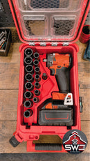 Insert Organizer Compatible with Milwaukee Packout 48-22-8435 for M18 FIW2F12-0 Impact Wrench and 1/2 in 16PC Socket Set