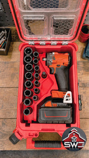 Insert Organizer Compatible with Milwaukee Packout 8435 for M18 Impact Wrench and 1/2 in 16PC Socket Set