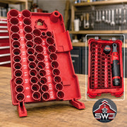 Insert Organizer Compatible with Milwaukee Packout 48-22-8435 for M12 Ratchet, 43PC 3/8 Impact Socket Set and Batteries
