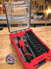 Insert Organizer Compatible with Milwaukee Packout 8435 for M12 Ratchet 2457-20 and 43PC 3/8 Impact Socket Set