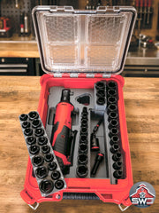 Insert Organizer Compatible with Milwaukee Packout 8435 for M12 Ratchet 2457-20 and 43PC 3/8 Impact Socket Set