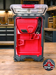Insert Organizer Compatible with Milwaukee Packout 8435 for M12 Impact Driver, Charger, Batteries and Hex Bit Case