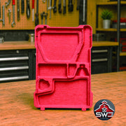 Insert Organizer Compatible with Milwaukee Packout 8435 for M12 Impact Driver, Charger, Batteries and Hex Bit Case