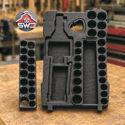 Insert Organizer Compatible with Milwaukee Packout 8435 for M12 Ratchet 2457-20 and 43PC 3/8 Impact Socket Set