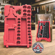 Insert Organizer Compatible with Milwaukee Packout 8435 for M12 Ratchet 2457-20 and 43PC 3/8 Impact Socket Set