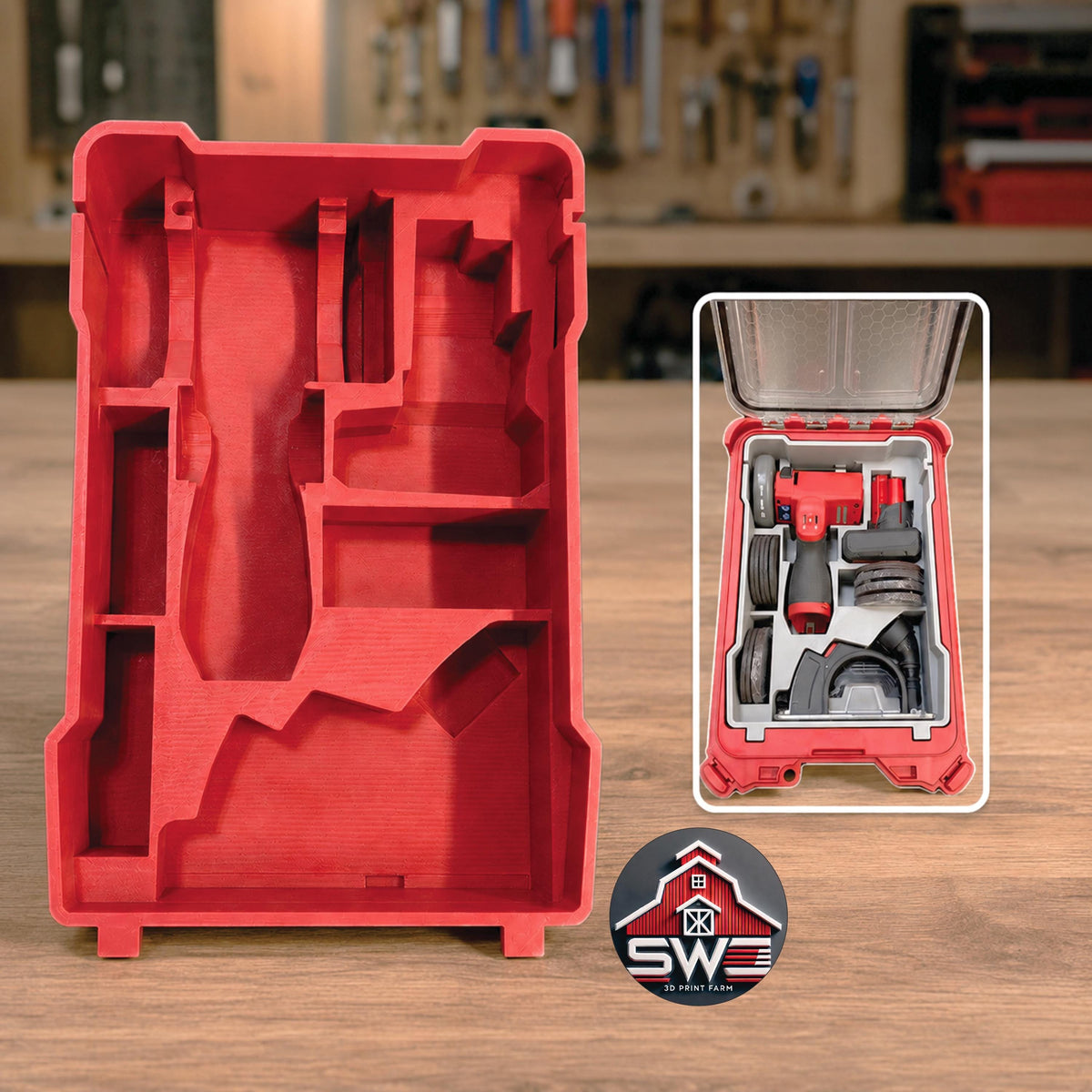 Insert Organizer Compatible with Milwaukee Packout 8435 for M12 FUEL 3 in Cut-Off Tool 2522