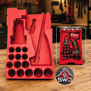 Insert Organizer Compatible with Milwaukee Packout 8435 for M12 Stubby 1/2 Impact Wrench and 14PC 1/2 Socket Set