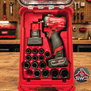 Insert Organizer Compatible with Milwaukee Packout 8435 for M12 Stubby 1/2 Impact Wrench and 14PC 1/2 Socket Set