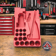 Insert Organizer Compatible with Milwaukee Packout 8435 for M12 Stubby 1/2 Impact Wrench and 14PC 1/2 Socket Set