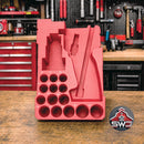 Insert Organizer Compatible with Milwaukee Packout 8435 for M12 Stubby 1/2 Impact Wrench and 14PC 1/2 Socket Set