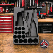 Insert Organizer Compatible with Milwaukee Packout 8435 for M12 Stubby 1/2 Impact Wrench and 14PC 1/2 Socket Set