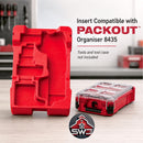 Insert Organizer Compatible with Milwaukee Packout 8435 for M12 FUEL 16-Gauge Nibbler 2476-20 and Accessories