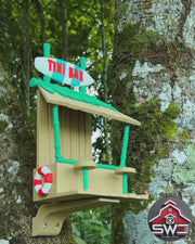 Tiki Bar Bird Feeder – Tropical Outdoor Bird Feeder with Mini Bar Design