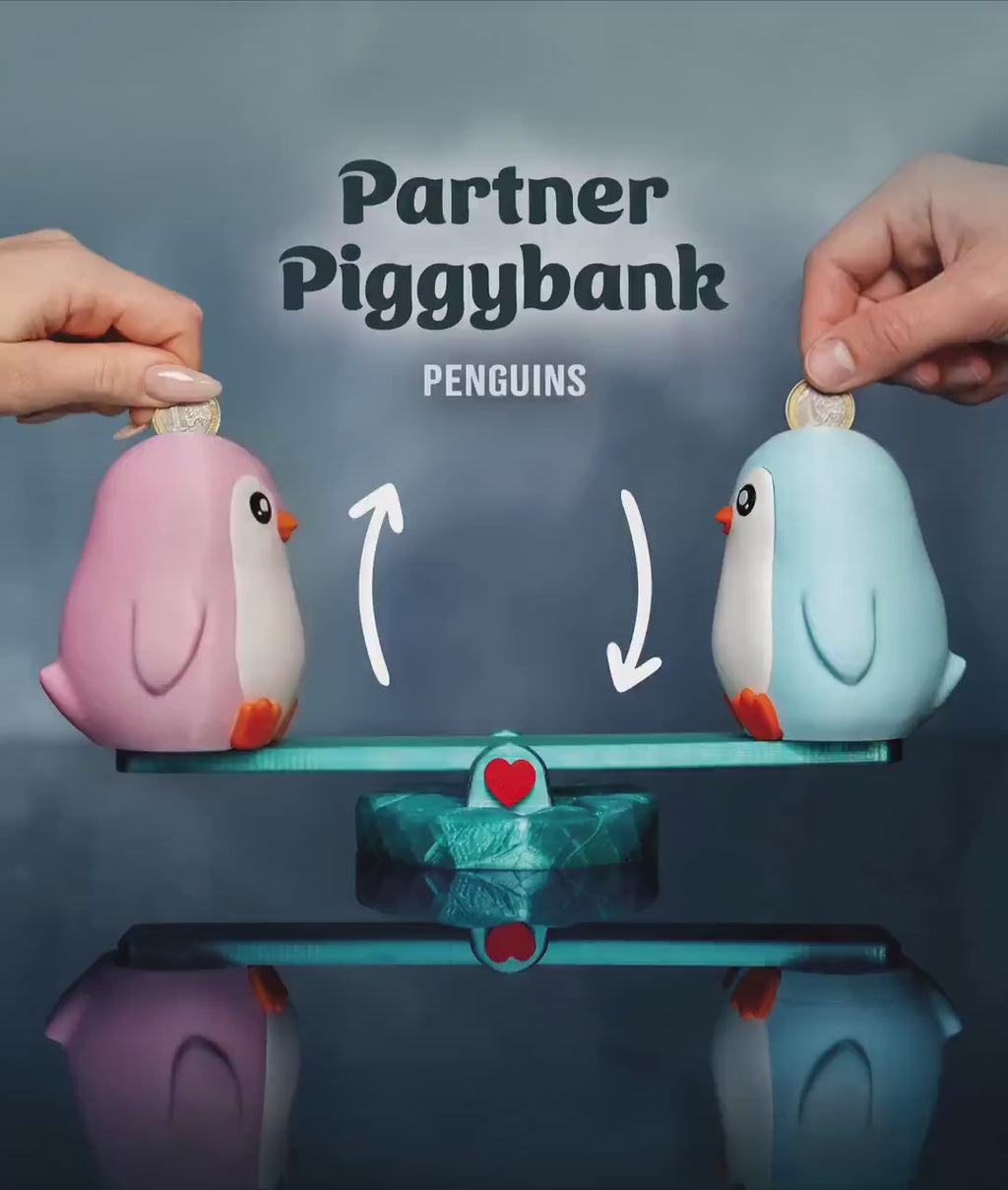 Partner Piggybank Penguins – Interactive Saving Seesaw for Two