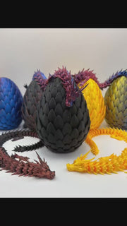 Red Voltage Dragon with Egg | Articulated Dragon Neon City Collectible