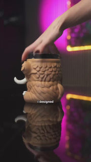Manu the Mammoth Ice Cream Pint Holder with Spoon Slots