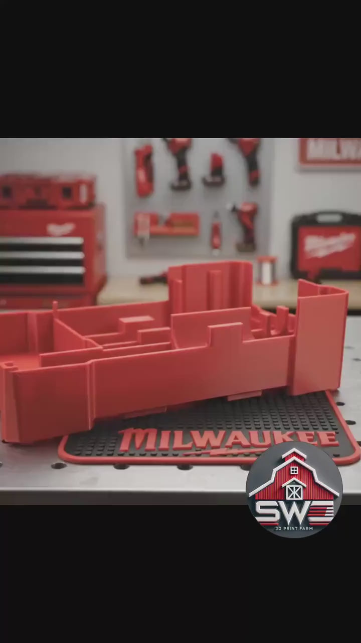 Packout Insert Organizer Compatible with Milwaukee 48-22-8435 for M12 Stubby 1/2 Impact Wrench 2563-20 and 43PC Socket Set